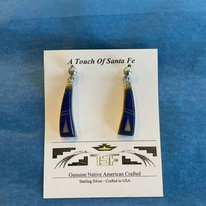 Touch of Santa Fe sterling silver and blue lapis earrings